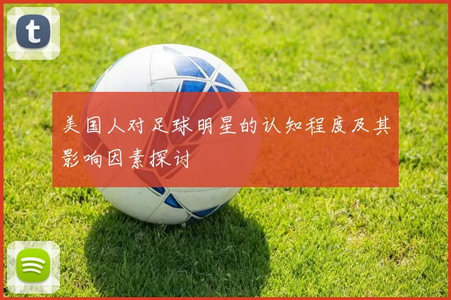 美国人对足球明星的认知程度及其影响因素探讨